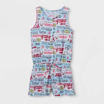 Warner Bros. Girls' Friends You're My Lobster Pajama Romper - Blue