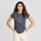 Women's Root For Eachother Standard Fit Short Sleeve Crewneck T-shirt - Universal Thread Gray M, Women's, Size: