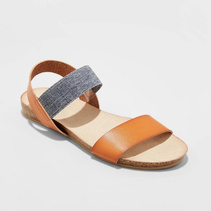 Women's Patty Ankle Strap Sandals - Universal Thread Cognac 8.5, Women's, Brown