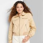 Women's Cropped Utility Jacket - Wild Fable Tan Xxs