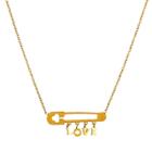 Target Elya 'love' Safety Pin Pendant Necklace - Gold