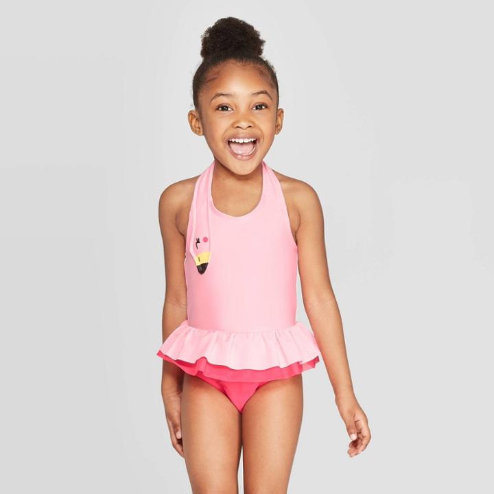 Toddler Girls' Flamingo One Piece Swimsuit - Cat & Jack Pink
