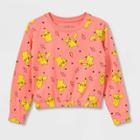 Pokemon Girls' Pokmon Pikachu Crewneck Sweatshirt - Pink