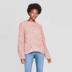 Women's Chunky Long Sleeve Crewneck Pullover Sweater - Universal Thread Pink M, Women's, Size: