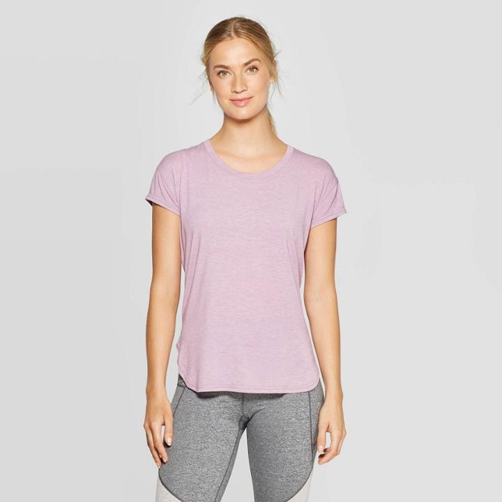 Women's Short Sleeve Pindot T-shirt - C9 Champion Mauve Heather