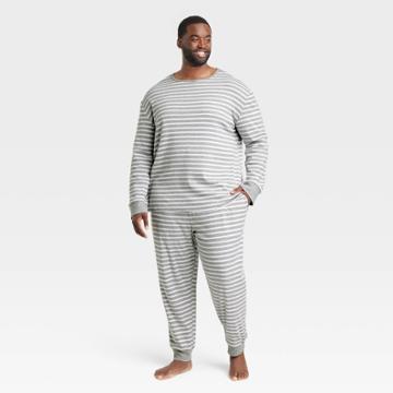 No Brand Men's Big & Tall Striped 100% Cotton Matching Family Pajama
