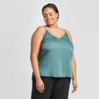 Women's Plus Size V-neck Essential Woven Cami - A New Day Green 1x, Women's,
