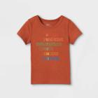 Toddler Boys' Adaptive Printed Short Sleeve Graphic T-shirt - Cat & Jack Orange Brown/russet