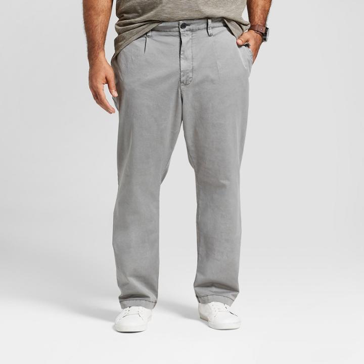 Men's Big & Tall Slim Fit Rolled Chino - Goodfellow & Co Gray