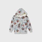 Marvel Toddler Boys' Spider-man Sherpa Lined Zip-up Sweatshirt - Red