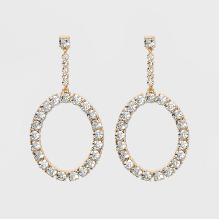 Sugarfix By Baublebar Bejeweled Hoop Earrings - Clear