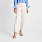 Women's High-rise Overlap Waist Straight Leg Jeans - Future Collective With Kahlana Barfield Brown Cream