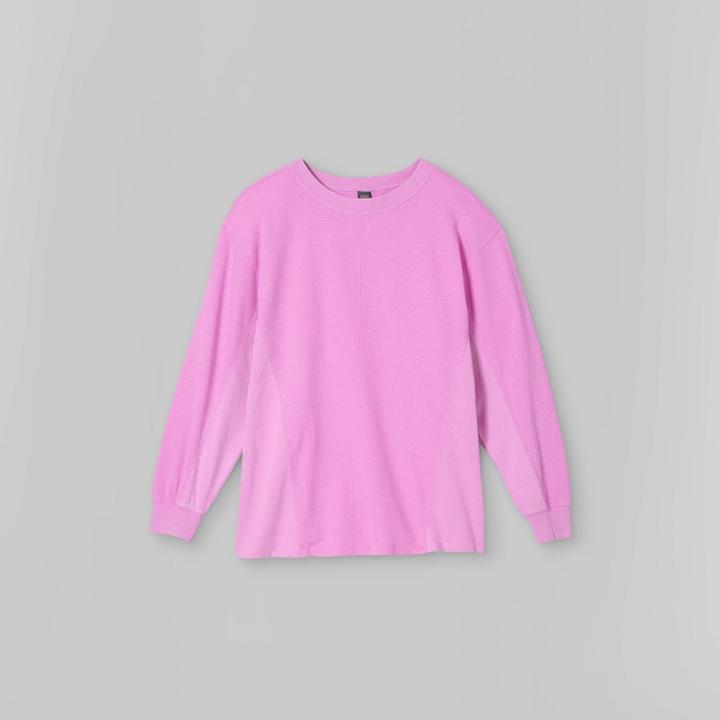 Long Sleeve Thermal Mix Tunic T-shirt - Wild Fable Violet
