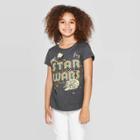 Girls' Star Wars Logo Short Sleeve T-shirt - Charcoal Heather