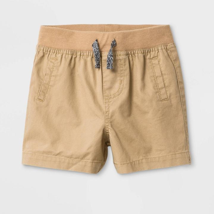 Baby Boys' Twill Chino Shorts - Cat & Jack Tan 0-3m, Boy's, Brown