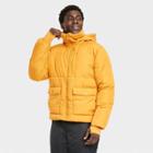 Men's Heavy Puffer Jacket - All In Motion Mustard Yellow