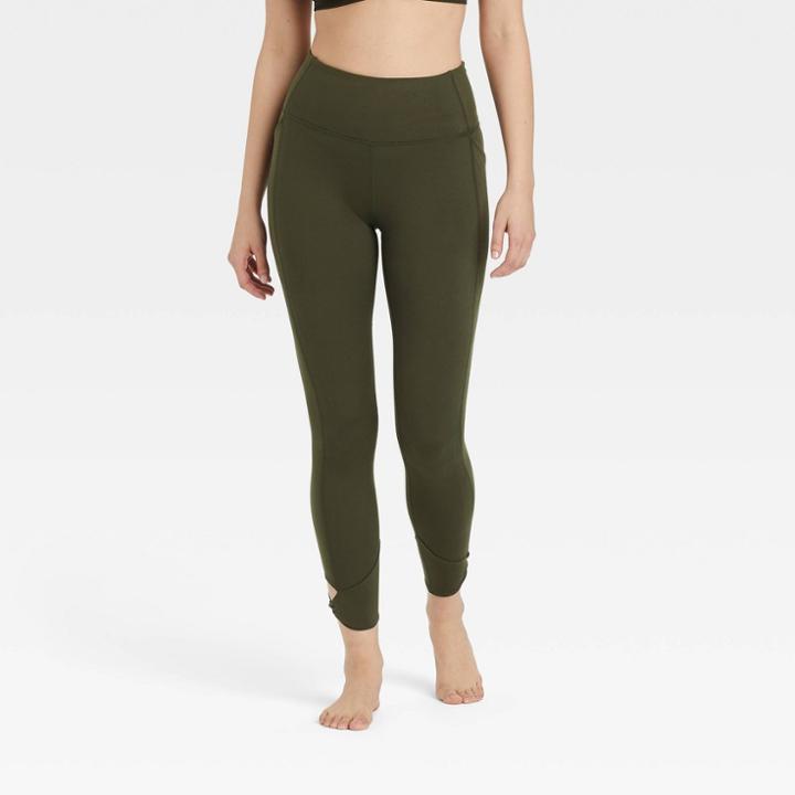 Women's Simplicity Twist High-rise Leggings - All In Motion Olive Green