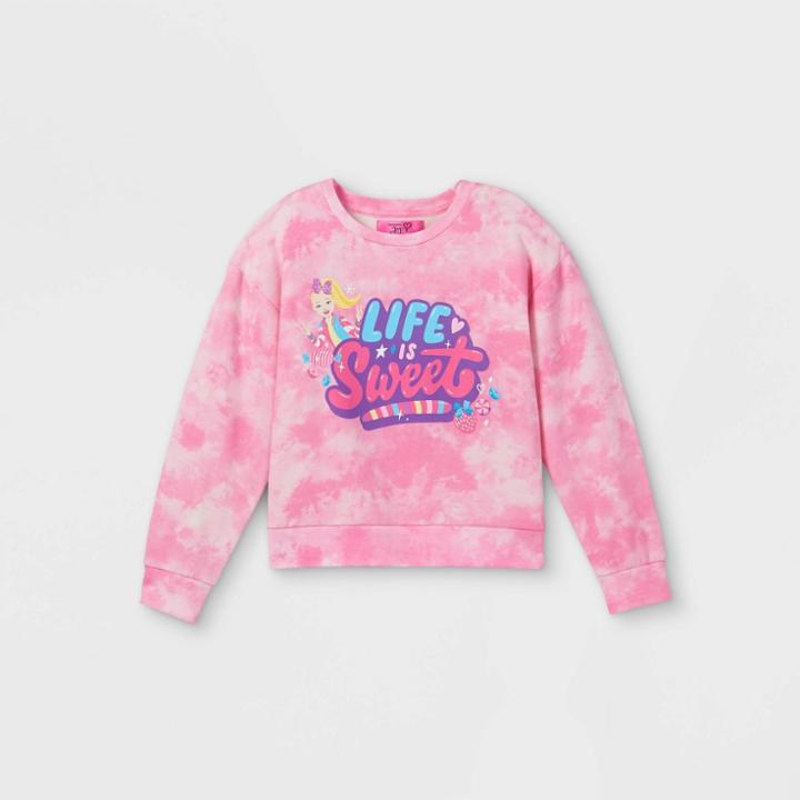 Girls' Jojo Siwa Pullover Sweatshirt - Pink