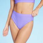 Women's High Leg High Waist Bikini Bottom - Xhilaration Lilac Xs, Women's, Purple