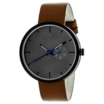 Target Simplify The 3900 Men's Leather Strap Watch - Brown