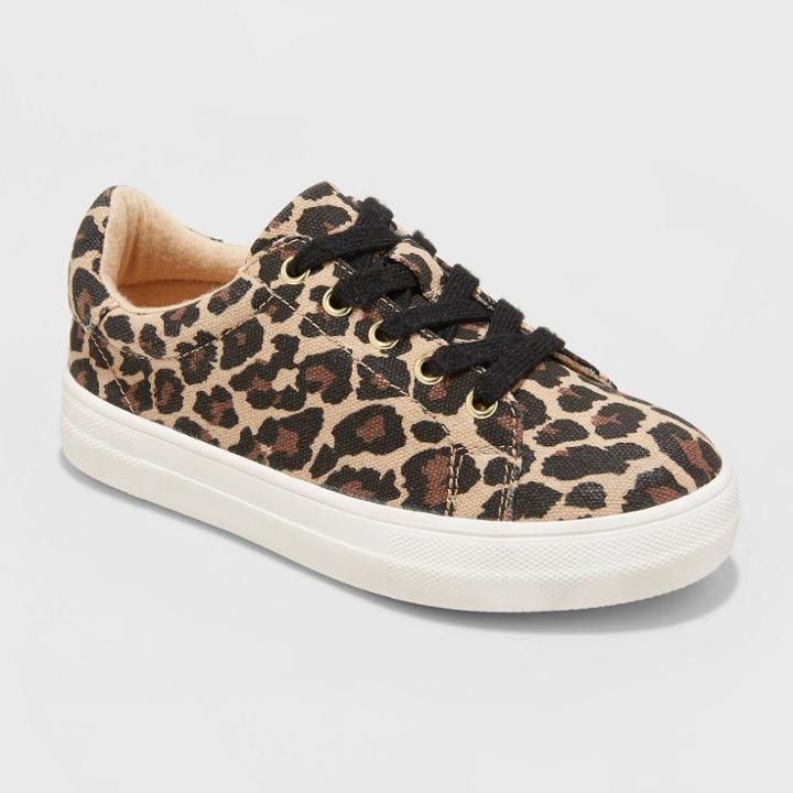 Girls' Brielle Low Top Sneakers - Cat & Jack Brown 13, Toddler Girl's