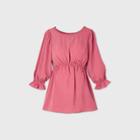 Maternity 3/4 Sleeve Ruffle Bump Woven Top - Isabel Maternity By Ingrid & Isabel Pink