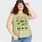 No Brand Pride Adult Plus Size Plant Parent Muscle Tank Top -