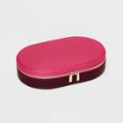 Oval Zippered Jewelry Organizer - A New Day Bright Pink