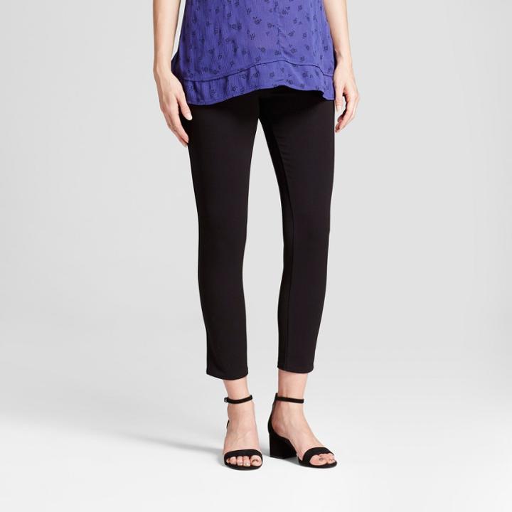 Maternity Inset Panel Ankle Skinny Trouser - Isabel Maternity By Ingrid & Isabel Black