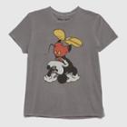 Women's Mickey Mouse Plus Size Short Sleeve T-shirt - Junk Food (juniors') Gray
