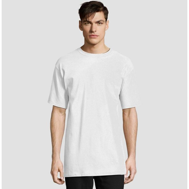 Petitehanes Men's Tall Short Sleeve Beefy T-shirt - White