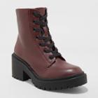Women's Brie Lace-up Combat Boots - Universal Thread Burgundy