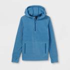 Boys' Fleece 1/4 Zip Pullover Hoodie - All In Motion Heather Blue