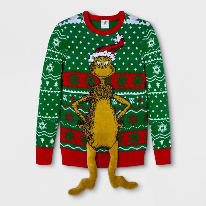 Men's Dr. Seuss Grinch Long Sleeve Sweatshirt - Kickin Green