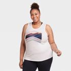 Women's Plus Size Active Graphic Tank Top - All In Motion Cream 1x, Women's, Size: