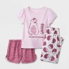 Carter's Just One You Girls' 3pc Bear/hedge Hog Pajama Set