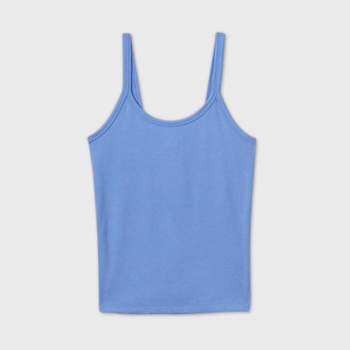 Women's Rib Knit Tank Top - Wild Fable Blue Xxs