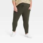 Women's Plus Size Tie-dye High-waisted Ribbed Jogger Pants 25.5 - All In Motion Green