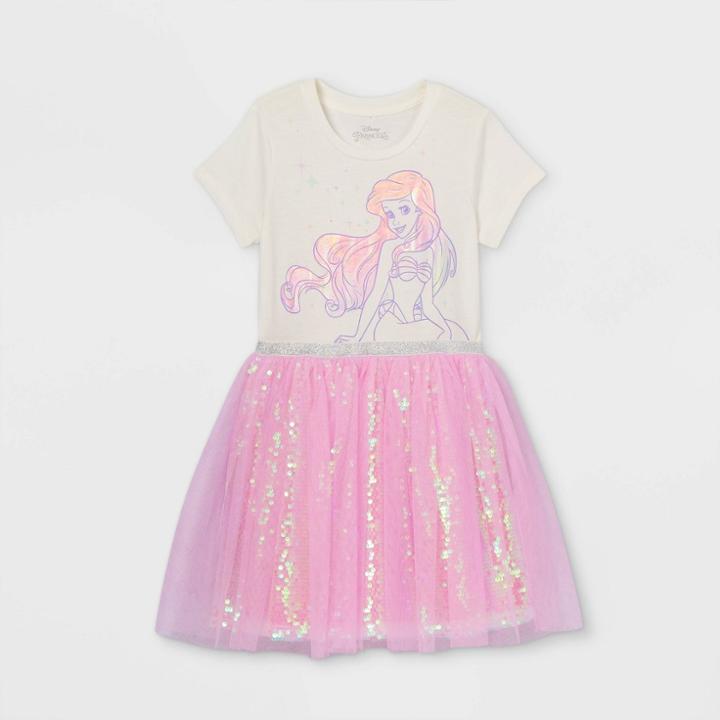 Girls' Disney Sparkly Ariel Tutu Dress - Ivory