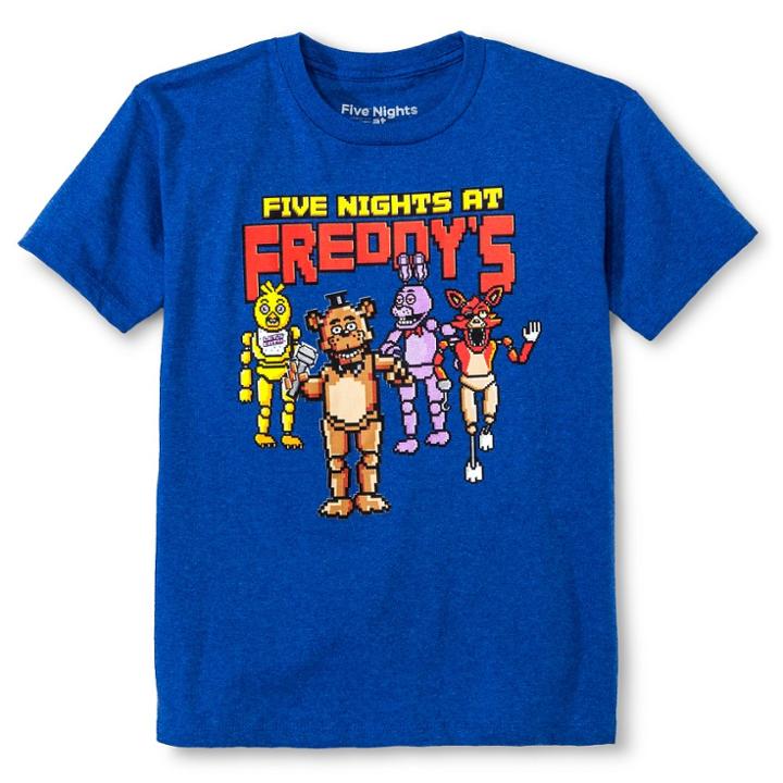 Five Nights At Freddy's Boys' Five Nights Of Freddy Group Graphic T-shirt Blue