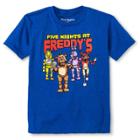 Five Nights At Freddy's Boys' Five Nights Of Freddy Group Graphic T-shirt Blue