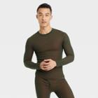 Hanes Men's Thermal Crew Neck T-shirt - Green
