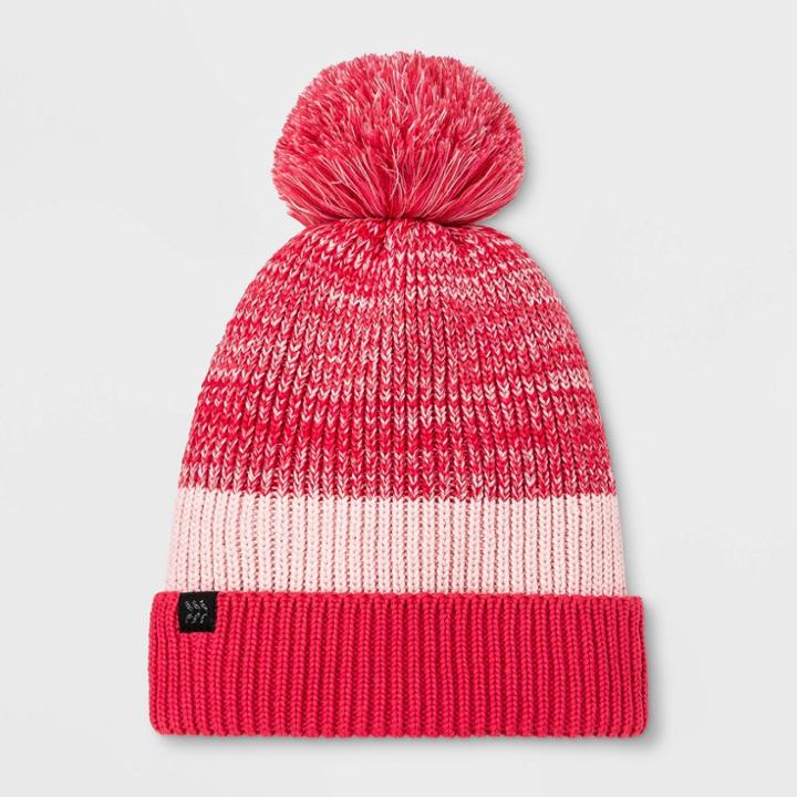 Girls' Fleece Lined Beanie - All In Motion Pink