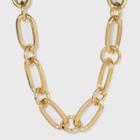 Chunky Oval Open Chain Necklace - A New Day Gold