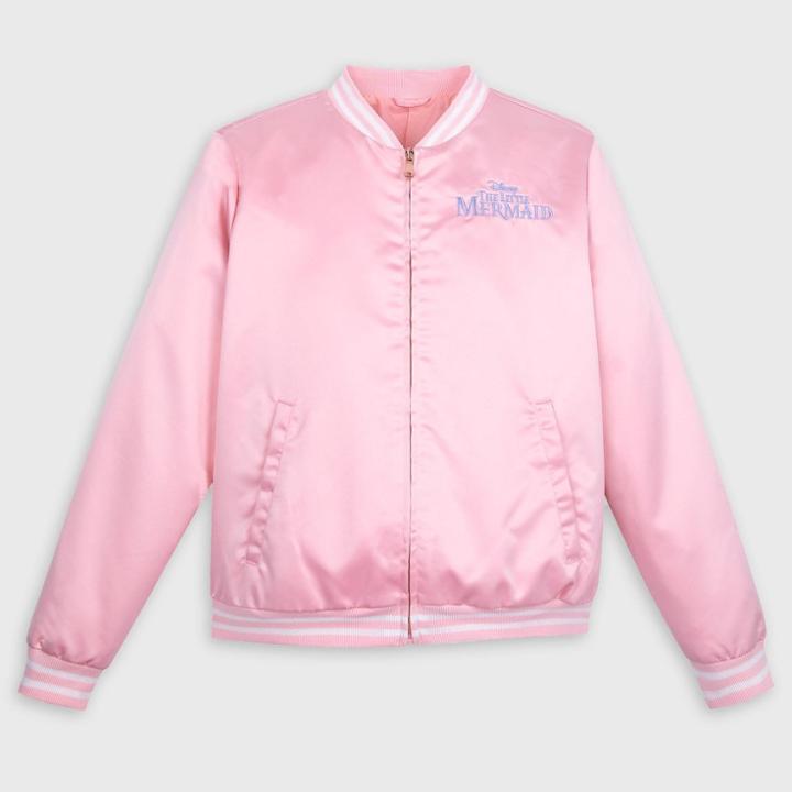 Women's Disney The Little Mermaid Ariel Bomber Jacket - Pink S - Disney