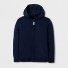 Boys' Adaptive Zip-up Hoodie - Cat & Jack Navy
