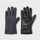 Men's Herringbone Touch Dress Gloves With Sherpa Lined - Goodfellow & Co Charcoal Gray