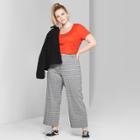 Women's Plus Size Short Sleeve Scoop Neck Ribbed T-shirt - Wild Fable