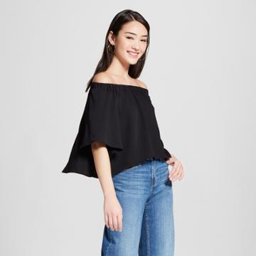 Women's Off The Shoulder Open Back Top - Everly Clothing (juniors') Black