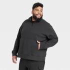 Men's Big & Tall Cozy 1/4 Zip Athletic Top - All In Motion Black